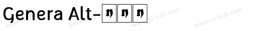 Genera Alt字体转换